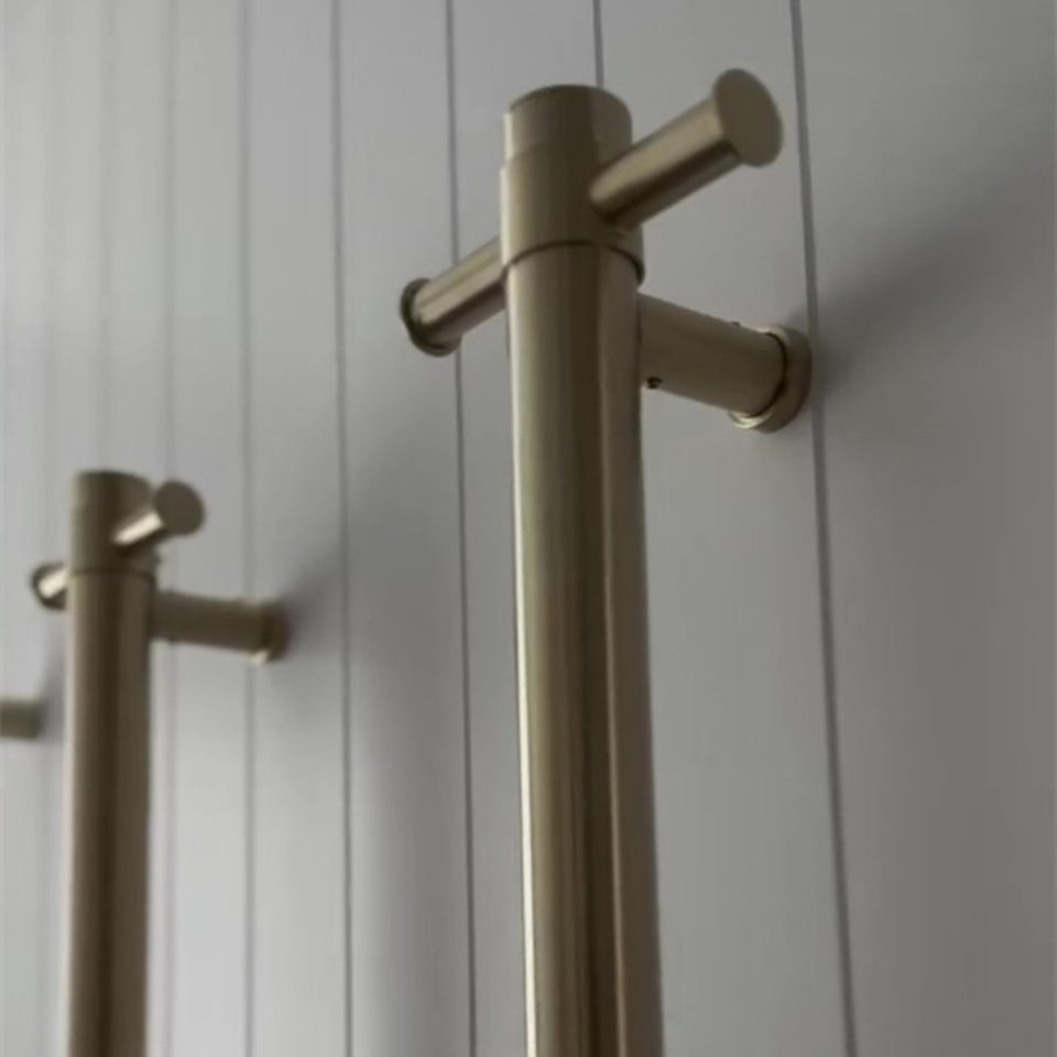 Nero Non-Heated Vertical Towel Rail 900mm Brushed Gold