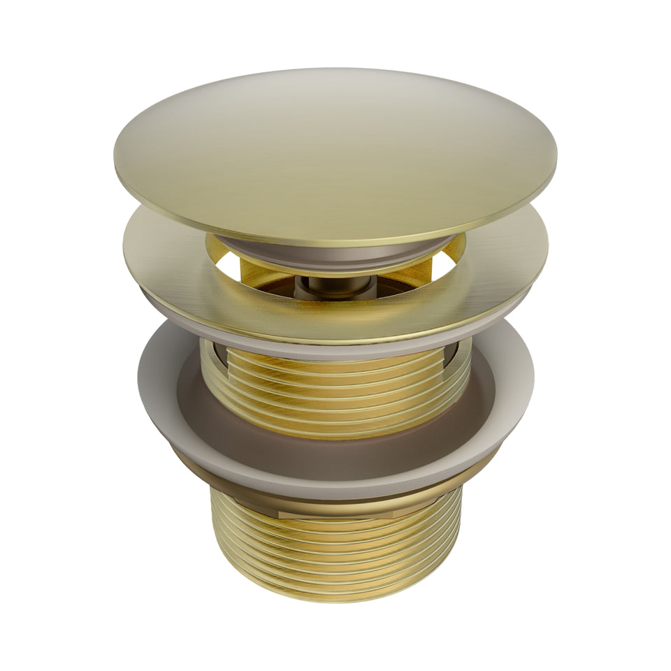Nero Pop Up Bath Waste 40mm With Overflow Brushed Gold
