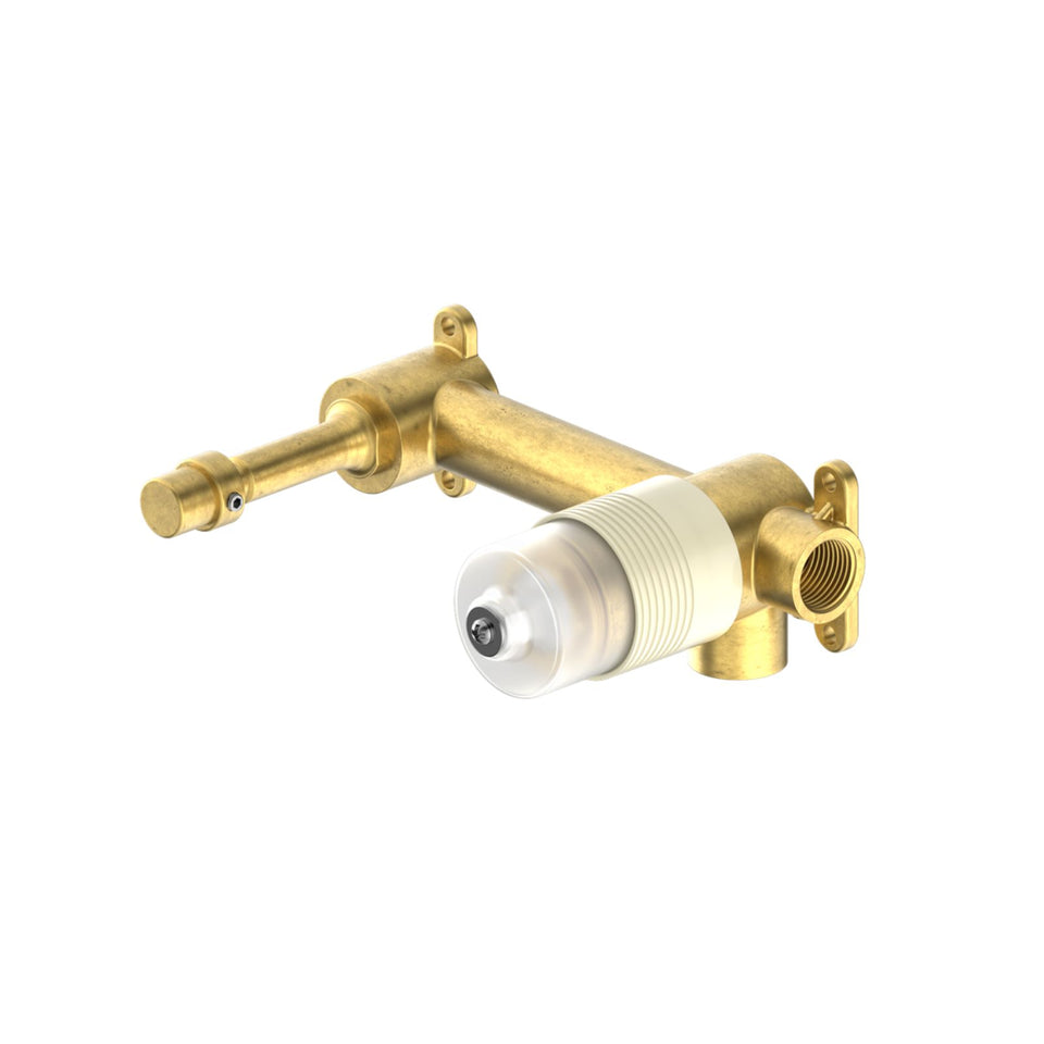 Nero Mecca Wall Basin/Bath Mixer Separate Back Plate 230mm Brushed Nickel