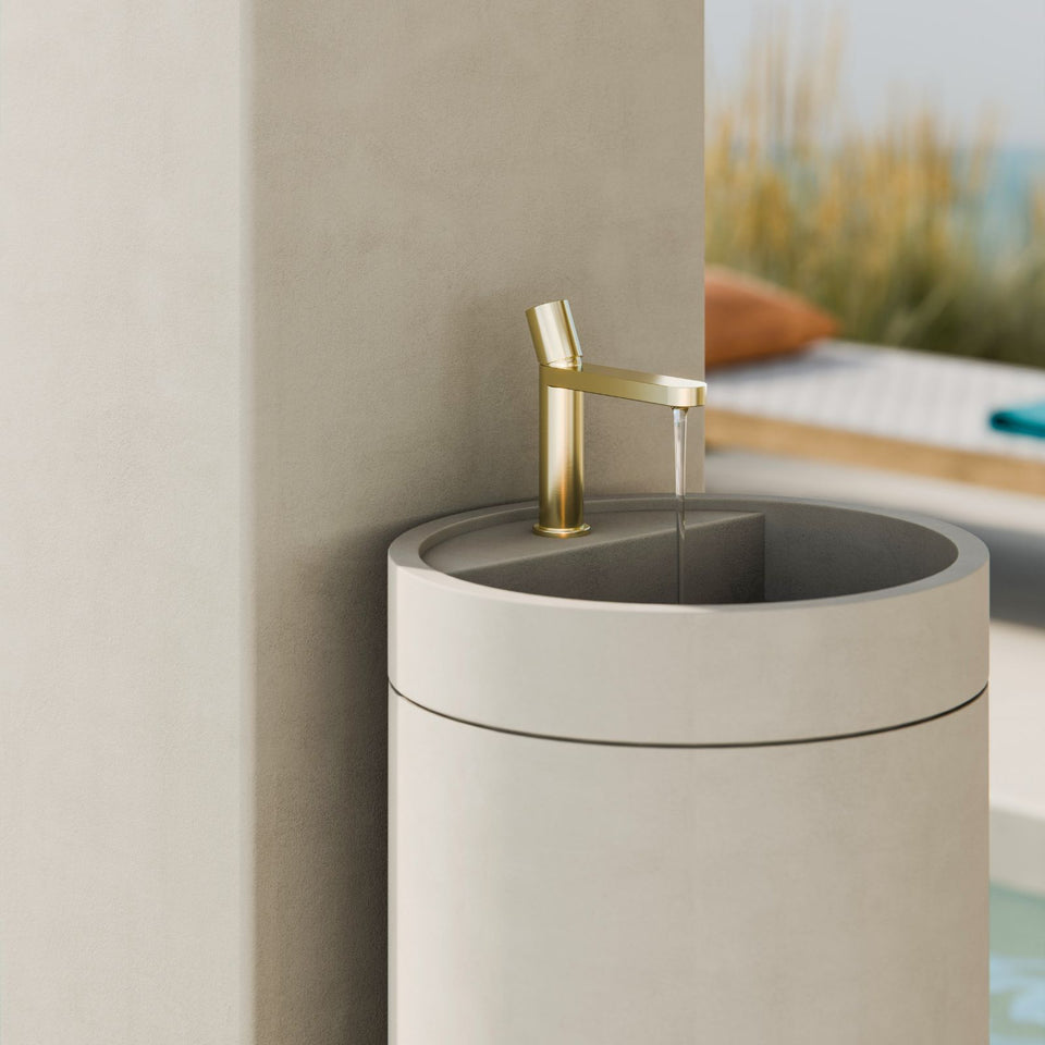 Nero Pure SS316L Basin Mixer Brushed Gold