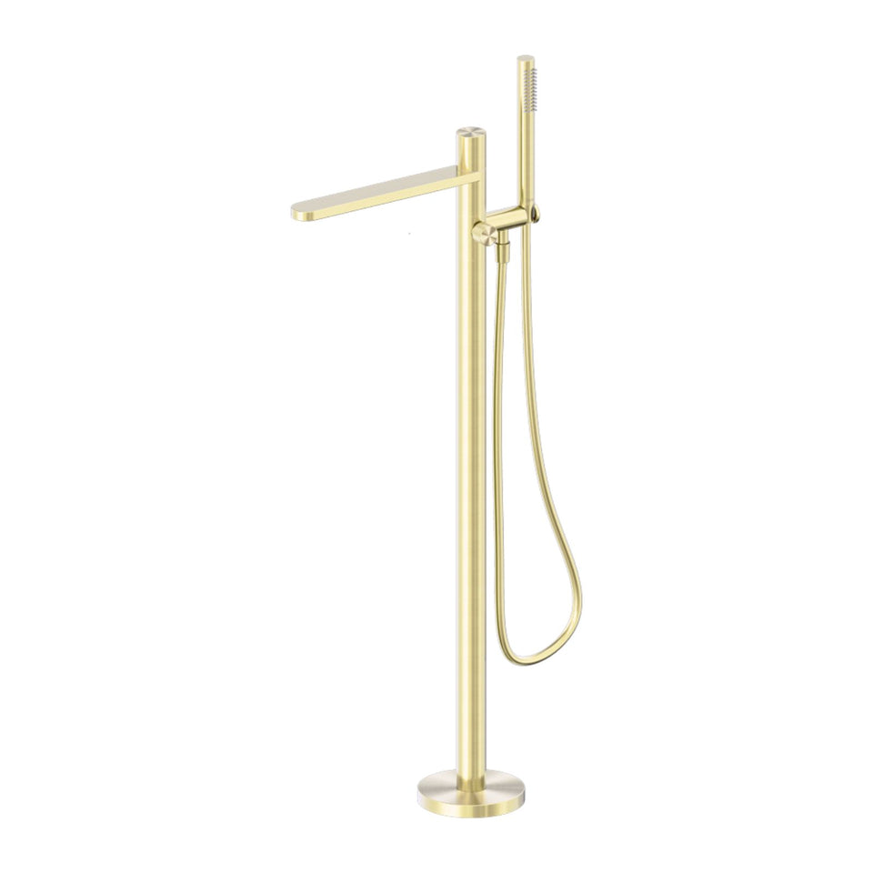 Nero Pure SS316L Freestanding Bath Mixer Brushed Gold