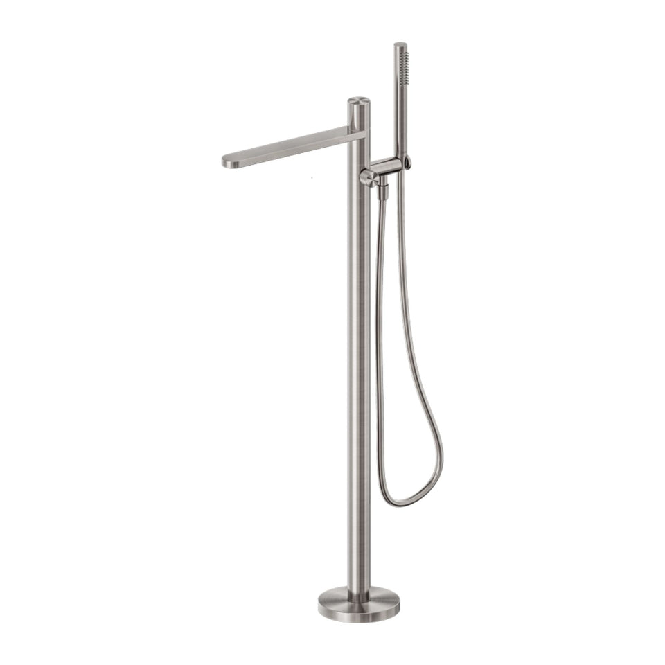 Nero Pure SS316L Freestanding Bath Mixer Brushed Nickel