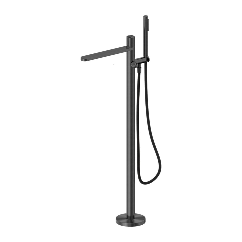 Nero Pure SS316L Freestanding Bath Mixer With Outdoor Shower Hose Graphite