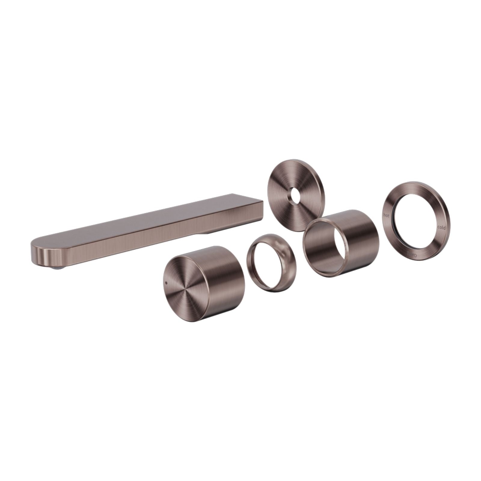 Nero Pure SS316L Wall Basin/Bath Mixer Separate Back Plate Trim Kits Only Brushed Bronze NR172210BTBZ - The Blue Space