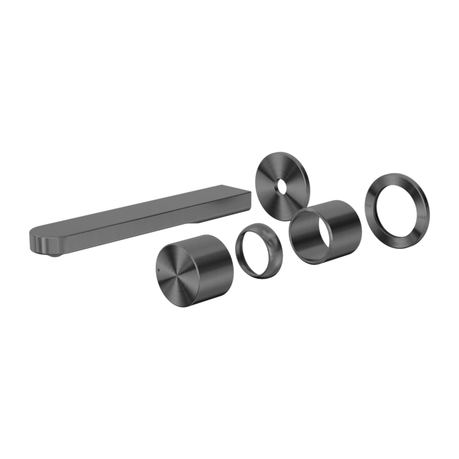 Nero Pure SS316L Wall Basin/Bath Mixer Separate Back Plate Trim Kits Only Graphite NR172210BTGR - The Blue Space