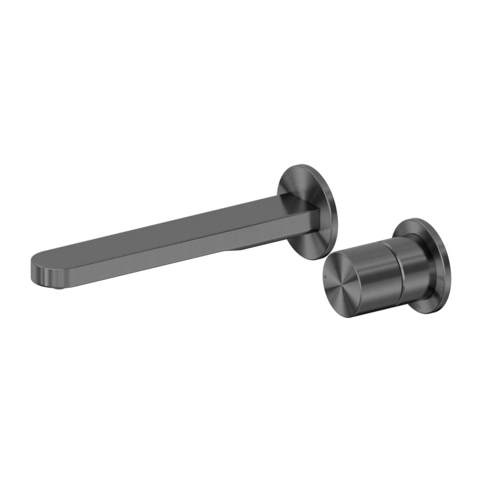 Nero Pure SS316L Wall Basin/Bath Mixer Separate Back Plate Whole Set Graphite