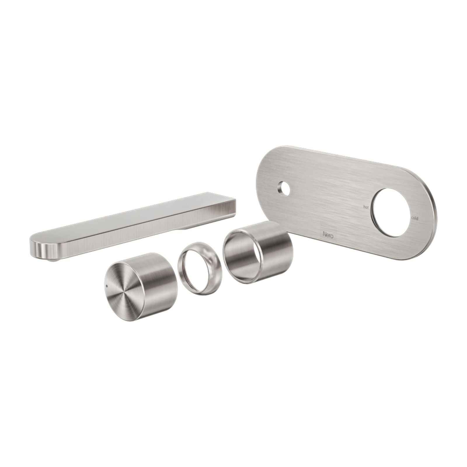 Nero Pure SS316L Wall Basin/Bath Mixer Trim Kits Only Brushed Nickel NR172210ATBN - The Blue Space