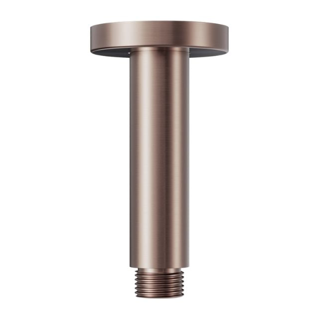 Nero Round Ceiling Arm 100mm Length Brushed Bronze
