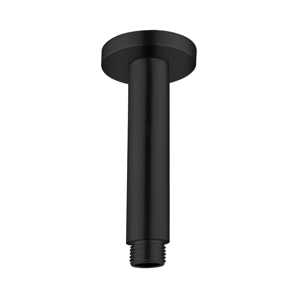 Nero Round Ceiling Arm 100mm - Matte Black