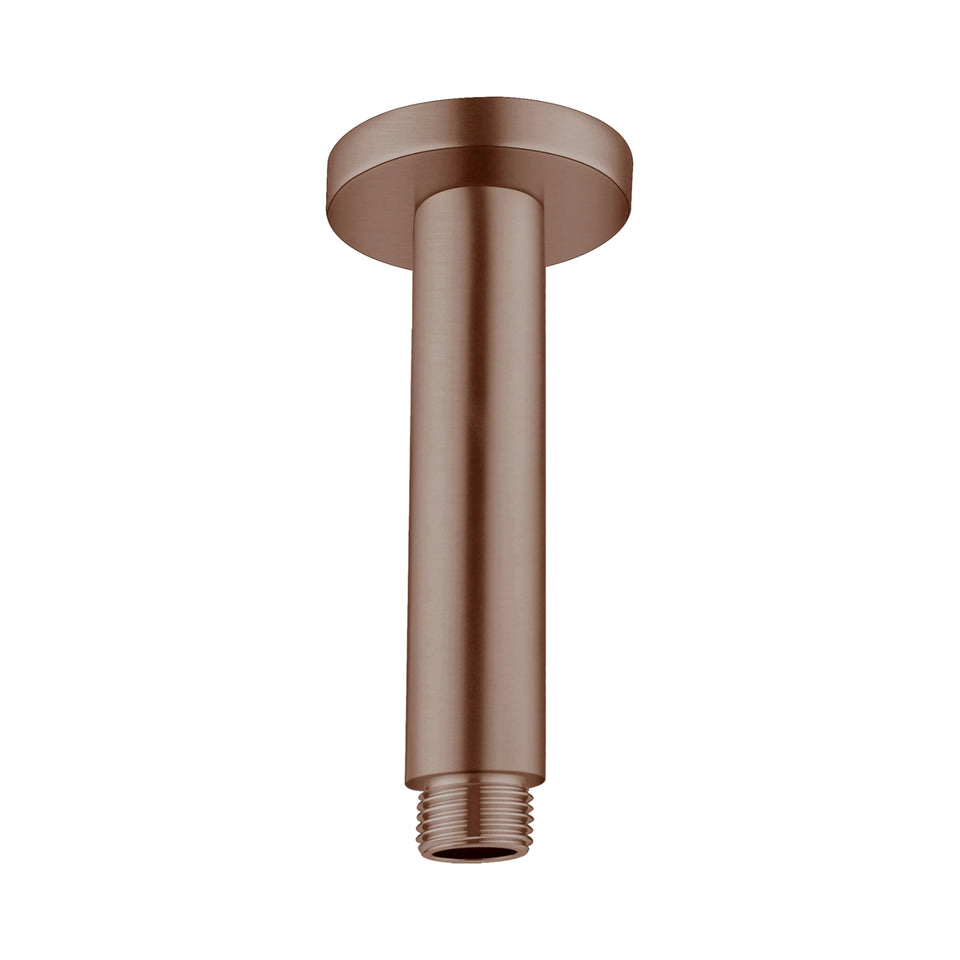Nero Round Ceiling Arm 150mm Length Brushed Bronze