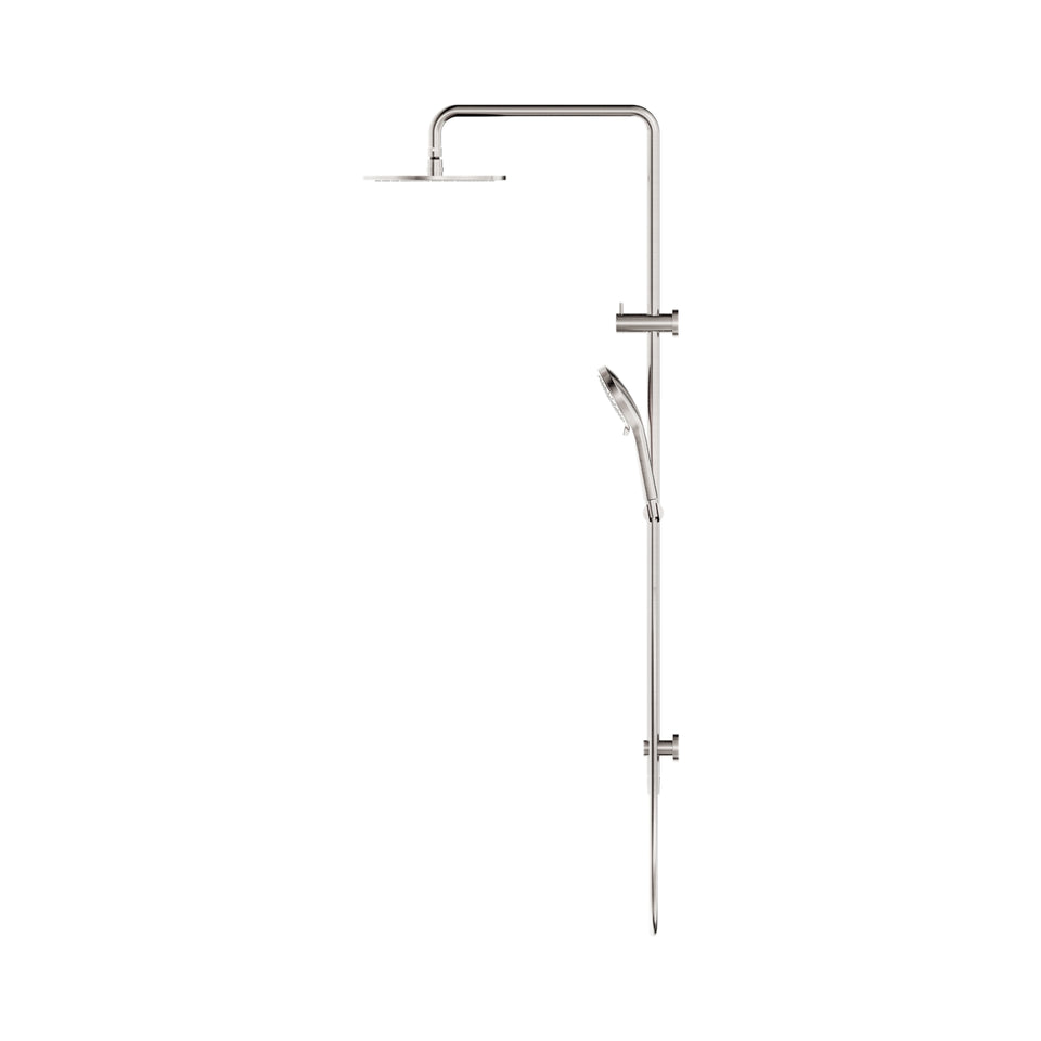 Nero Round Twin Shower Brushed Nickel