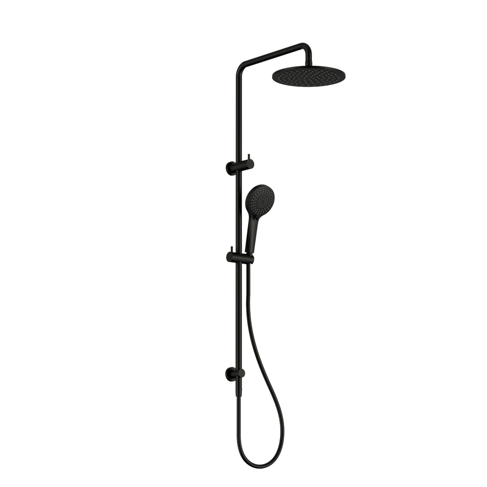 Nero Round Twin Shower With Air Shower I Matte Black
