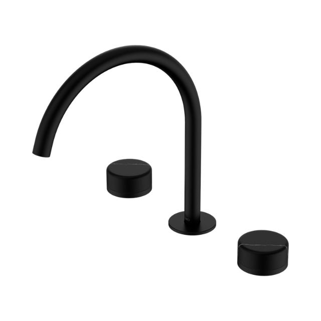 Nero Serenity Bath/Kitchen Set Arc Spout With Marquina Black Handle Matte Black