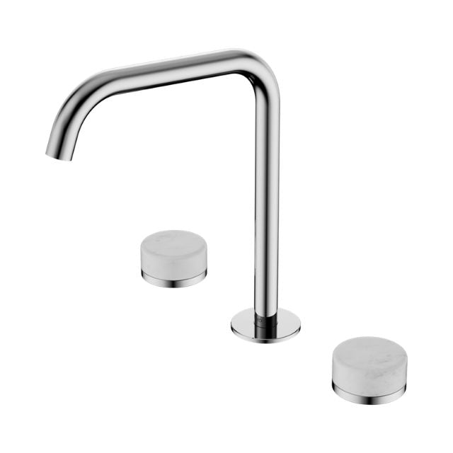 Nero Serenity Bath/Kitchen Set Edge Spout With Carrara Handle Chrome