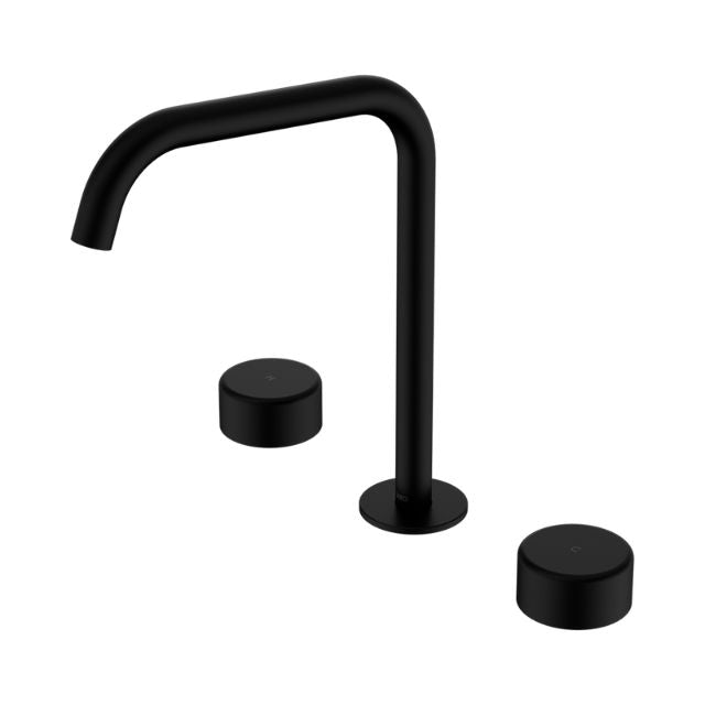Nero Serenity Bath/Kitchen Set Edge Spout With Metal Handle Matte Black