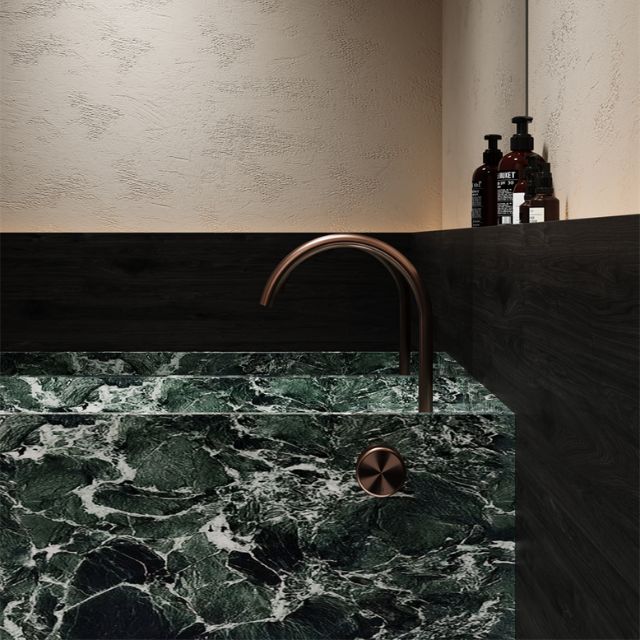 Nero Serenity Progressive Bath/Kitchen Mixer Arc Spout With Metal Handle Brushed Bronze