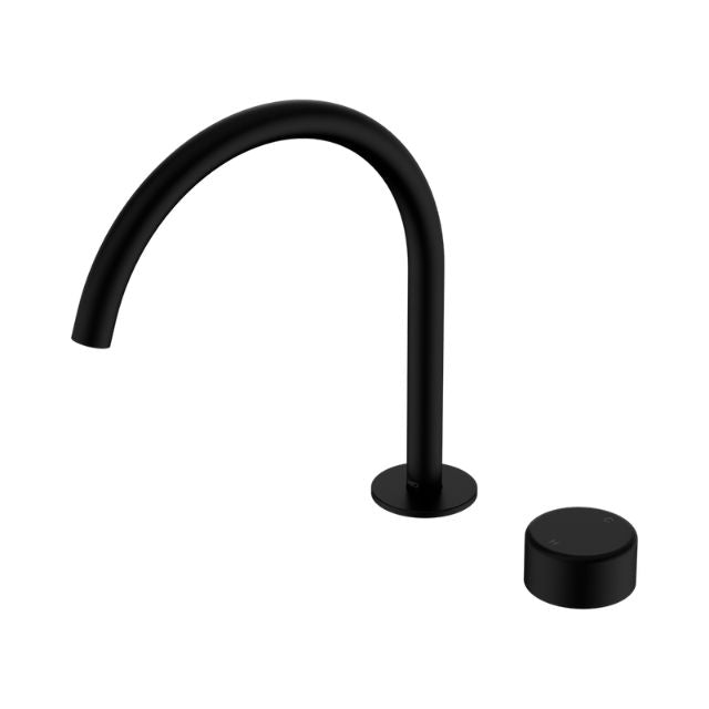 Nero Serenity Progressive Bath/Kitchen Mixer Arc Spout With Metal Handle Matte Black