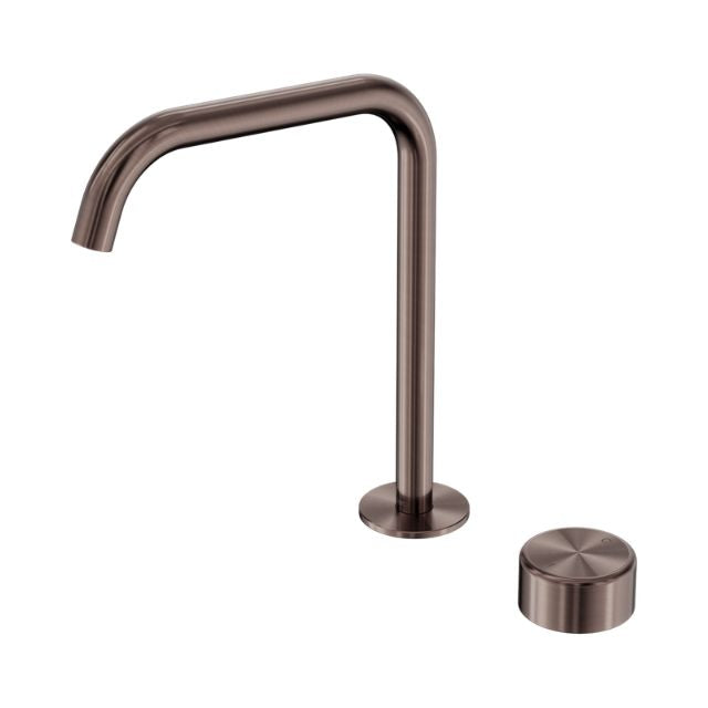 Nero Serenity Progressive Bath/Kitchen Mixer Edge Spout With Metal Handle Brushed Bronze