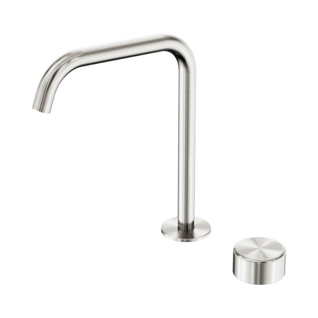 Nero Serenity Progressive Bath/Kitchen Mixer Edge Spout With Metal Handle Brushed Nickel