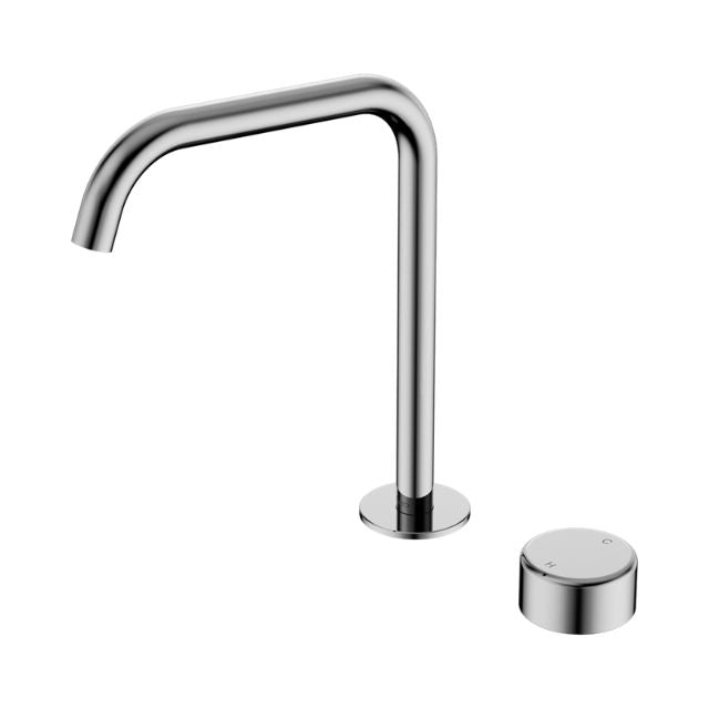 Nero Serenity Progressive Bath/Kitchen Mixer Edge Spout With Metal Handle Chrome 24E054CH - The Blue Space