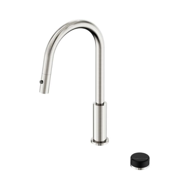 Nero Serenity Progressive Pull Out Kitchen Set With Marquina Black Handle Brushed Nickel
