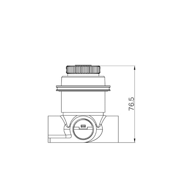 Technical Drawing Nero Serenity Progressive Shower Mixer body Only 24C025 - The Blue Space