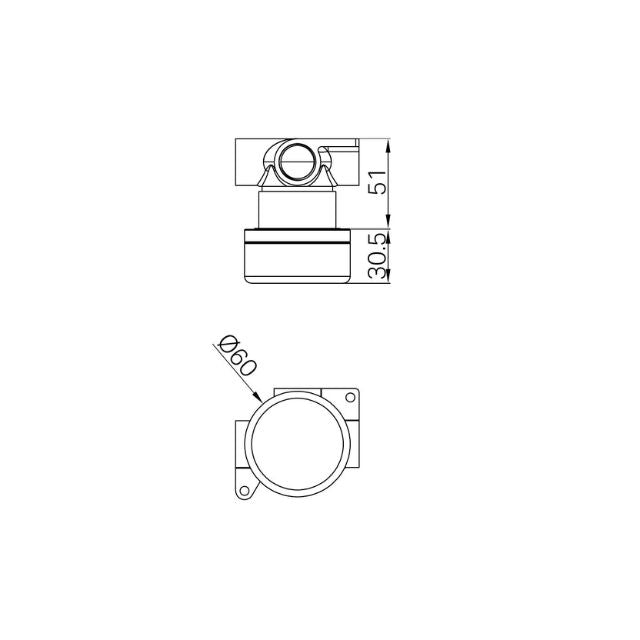 Technical Drawing Nero Serenity Progressive Shower Mixer With Marquina Black Handle Brushed Bronze 24E128BZ - The Blue Space