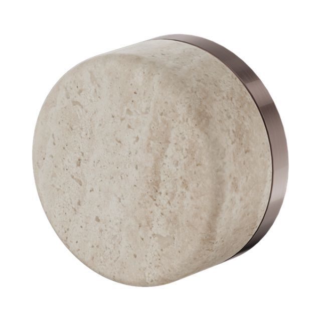 Nero Serenity Progressive Shower Mixer With Rome Travertine Handle Brushed Bronze