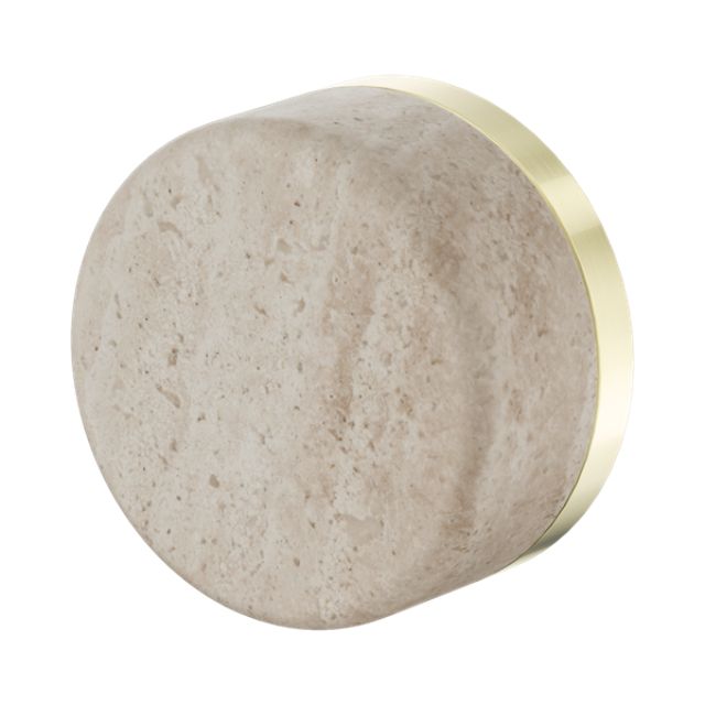 Nero Serenity Progressive Shower Mixer With Rome Travertine Handle Brushed Gold