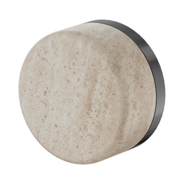 Nero Serenity Progressive Shower Mixer With Rome Travertine Handle Gun Metal