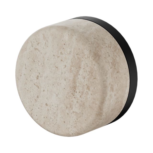 Nero Serenity Progressive Shower Mixer With Rome Travertine Handle Matte Black