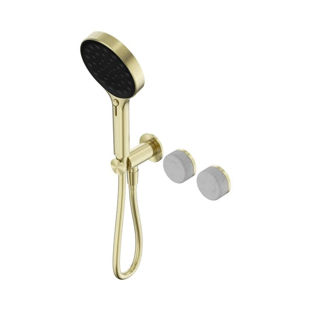 Nero Serenity Progressive Shower System With Carrara Handle And Serenity Hand Shower Brushed Gold