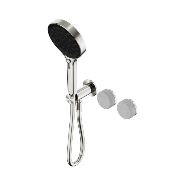 Nero Serenity Progressive Shower System With Carrara Handle And Serenity Hand Shower Brushed Nickel