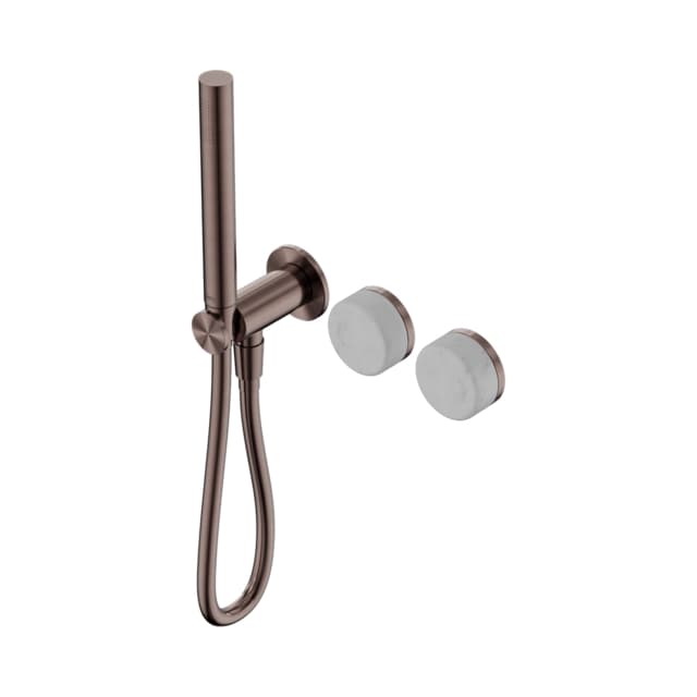Nero Serenity Progressive Shower System With Carrara Handle And Slim Shower Brushed Bronze