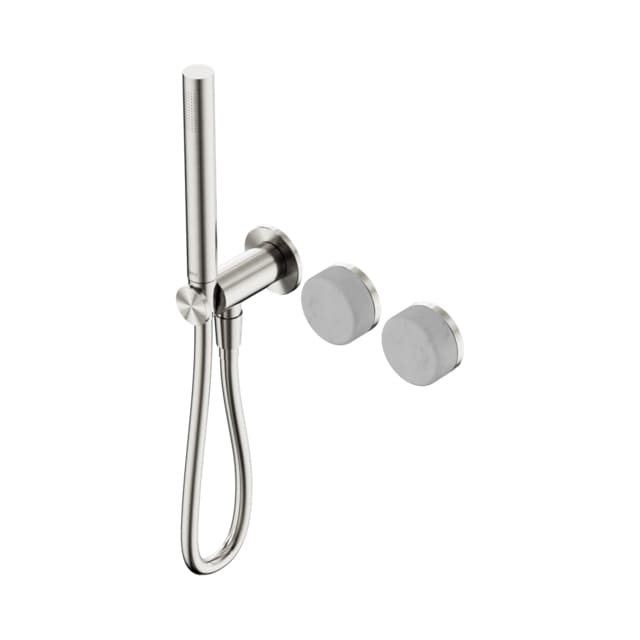 Nero Serenity Progressive Shower System With Carrara Handle And Slim Shower Brushed Nickel
