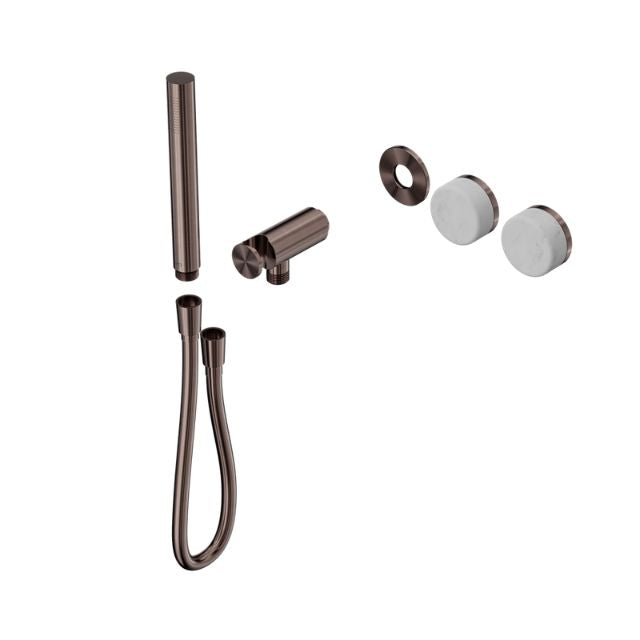 Nero Serenity Progressive Shower System With Carrara Handle And Slim Shower Trim Kit Only Brushed Bronze 24E091BZ - The Blue Space