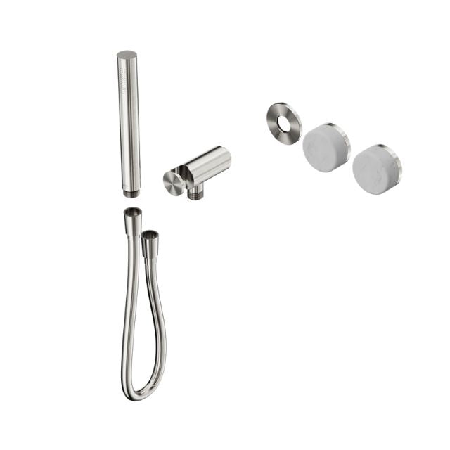 Nero Serenity Progressive Shower System With Carrara Handle And Slim Shower Trim Kit Only Brushed Nickel 24E091BN - The Blue Space