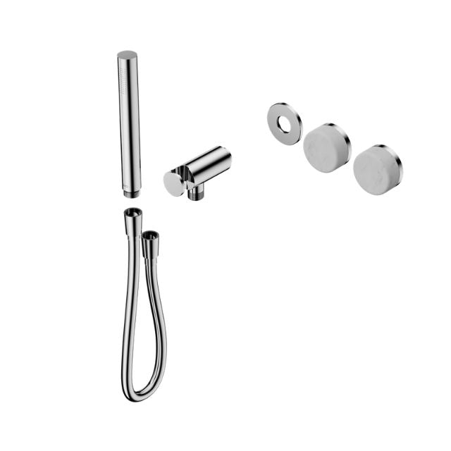 Nero Serenity Progressive Shower System With Carrara Handle And Slim Shower Trim Kit Only Chrome 24E091CH - The Blue Space