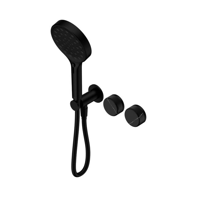 Nero Serenity Progressive Shower System With Marquina Black Handle And Serenity Hand Shower Matte Black