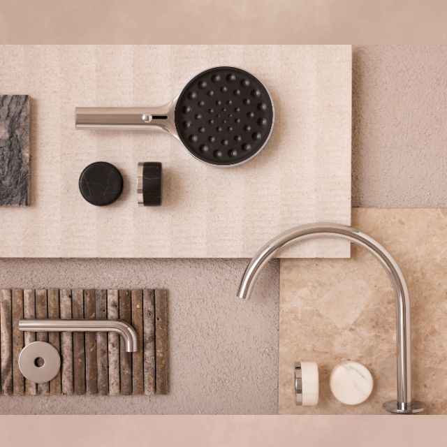 Nero Serenity Progressive Shower System With Marquina Black Handle And Serenity Hand Shower Brushed Nickel