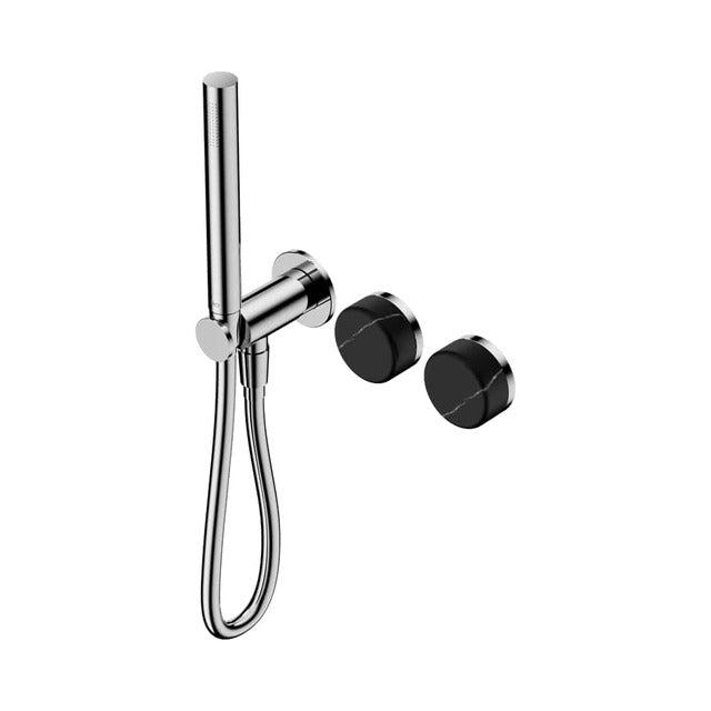 Nero Serenity Progressive Shower System With Marquina Black Handle And Slim Shower Chrome