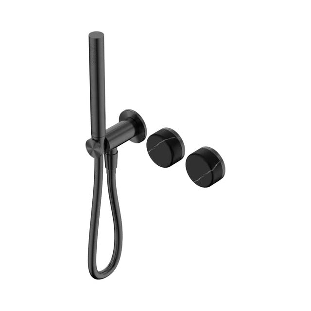 Nero Serenity Progressive Shower System With Marquina Black Handle And Slim Shower Gun Metal