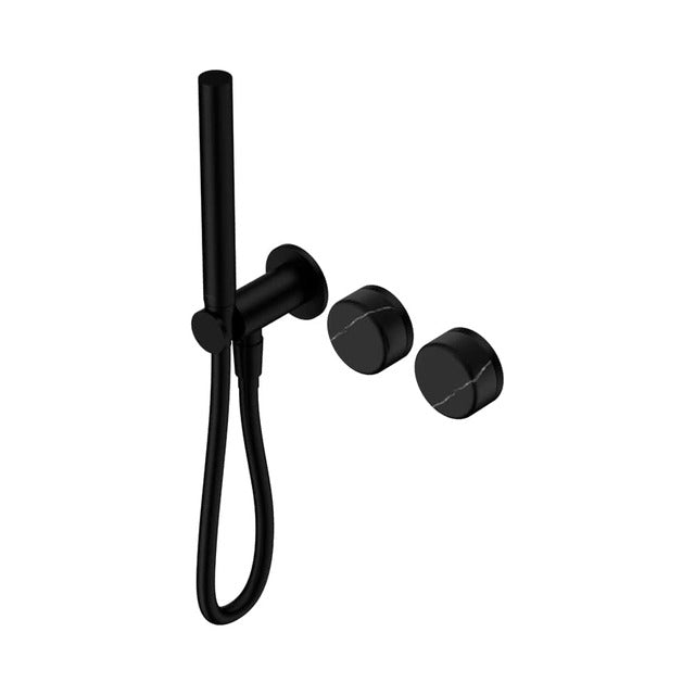 Nero Serenity Progressive Shower System With Marquina Black Handle And Slim Shower Matte Black
