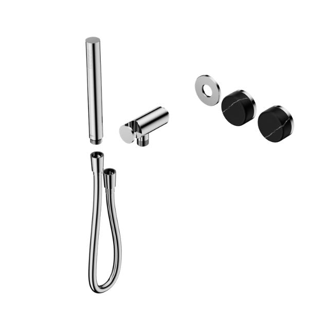 Nero Serenity Progressive Shower System With Marquina Black Handle And Slim Shower Trim Kit Only Chrome 24E123CH - The Blue Space