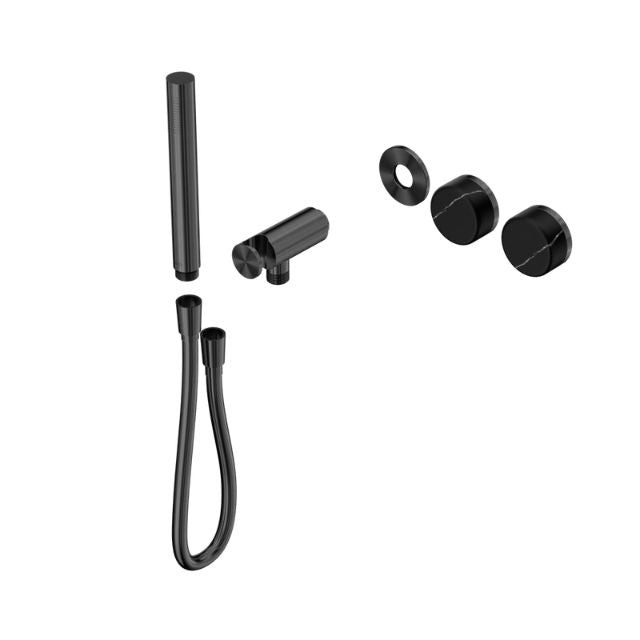 Nero Serenity Progressive Shower System With Marquina Black Handle And Slim Shower Trim Kit Only Gun Metal 24E123GM - The Blue Space