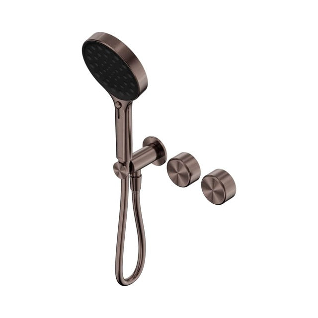 Nero Serenity Progressive Shower System With Metal Handle And Serenity Hand Shower Brushed Bronze