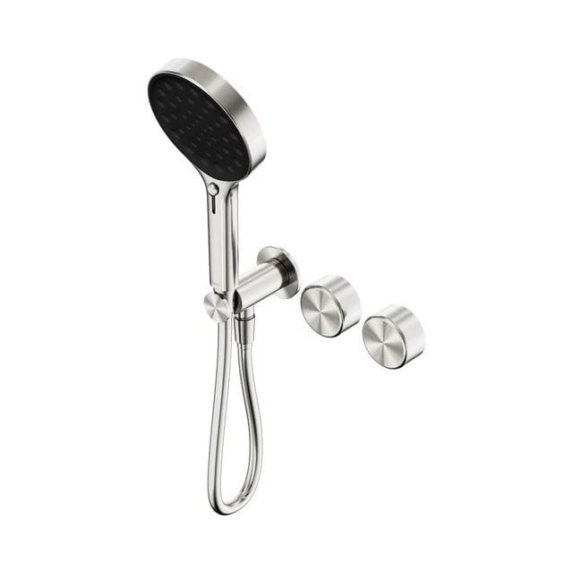 Nero Serenity Progressive Shower System With Metal Handle And Nero Serenity Hand Shower Brushed Nickel 24E030BN - The Blue Space