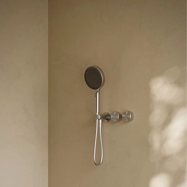 Nero Serenity Progressive Shower System With Metal Handle And Serenity Hand Shower Brushed Nickel
