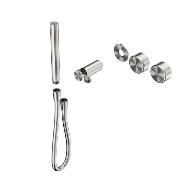 Nero Serenity Progressive Shower System With Metal Handle And Slim Shower Trim Kit Only Brushed Nickel 24E096BN - The Blue Space