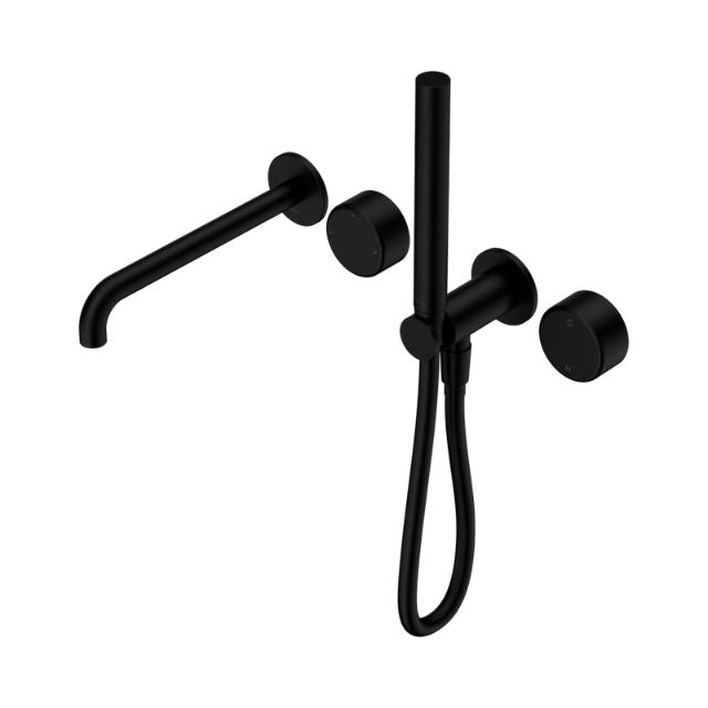Nero Serenity Progressive Shower System With Spout With Metal Handle And Slim Shower Matte Black